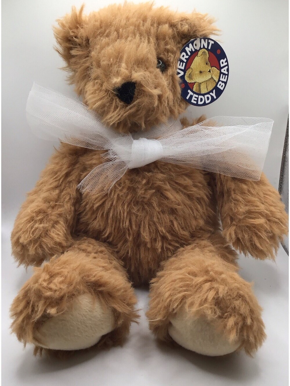 Vermont teddy bear with white Bow tie 10 Inch